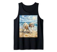 Shihtzu at The Beach Sunny Summer Dog Opera d'Arte Canotta