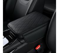 SHIHUAFADACAI Cuscino Bracciolo Auto per Toyota Yaris (XP210) 2025 2024, Cuscino per Bracciolo Auto in Pelle Copertura per Console Centrale per Bracciolo Auto Interno Accessori,Black