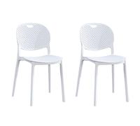 SHIITO | 2 Sedie da cucina Chicote | 80 X 40 X 55 - Bianco | Moderno e funzionale per qualsiasi spazio | Scopri la nostra sedia bianca con design minimalista ed ergonomico