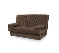 SHIITO | Divano Letto Modello Caribiano - Letto Clic-Clac con deposito | Choco - 190 x 100 x 100 cm | Massimo Relax e Comfort