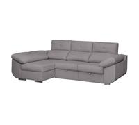 SHIITO | Modello Avril - Divano a 3 posti sinistro con Chaiselongue e sedili scorrevoli | Design moderno e sofisticato | 280 x 150 x 100 cm - Colore Cenere