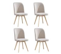 SHIITO | Modello Hamilton - 4 Sedie da Pranzo | 92 x 46 x 55 - Colore Beige | Design semplice ed elegante Casa e ufficio