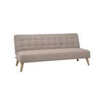 SHIITO | Modello Louis XIV - Divano letto con apertura Clic-Clac | Dove eleganza e comfort si trovano | Design Capitoné in colore visone | 189,5 x 88 x 89 cm