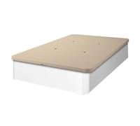 SHIITO | Modello Trevi - Letto con coperchio 3D e finitura bianca | Qualità europea con ampio spazio di archiviazione | 135 x 190