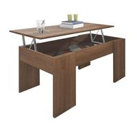 SHIITO | Modello VINCCI- Tavolino da caffè sollevabile | Moderno e funzionale | Finitura in noce - 45,3x90x50 cm