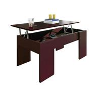 SHIITO | Modello VINCCI- Tavolino da caffè sollevabile | Moderno e funzionale | Finitura in wengé - 45,3 x 90 x 50 cm
