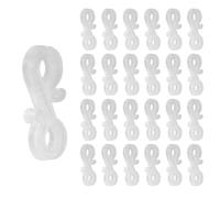 ShiJiuYou 100 PzGanci a S, Ganci per Luci da Esterno, Clip Ganci per Grondaie in Plastica, Gancio per Luci Esterne Alberi di Natale Matrimoni Halloween Giardino Casa