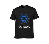 SHIKAIQI Cardano ADA Cryptocurrency Coin Defi Finance Gift for Traders Unisex T-Shirt Printed Tee Graphic Top Men Shirt Black L