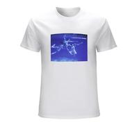 SHIKAIQI Men's Catherine Wheel Chrome Vinyl CD Cover T-Shirts White XL