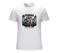SHIKAIQI Men's Honger Exodus Let There Be Blood Heavy Metal Thrash Metal Funk Men Printed Tee Top Camiseta Short-Sleeve T-Shirts White XL