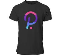 SHIKAIQI Men's Men Colorful Polkadot DOT Anime Cryptocurrency Dogecoin Novelty Graphic O Collar T-Shirts Black S