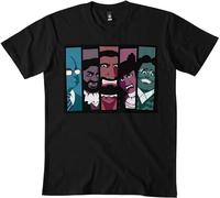 SHIKAIQI Men's What We Do in The Shadows Color Blocks Casual T Shirt Print Tops Black XL
