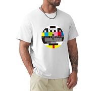 SHIKAIQI No Signal Streetwear Men Hip Hop Style Tops & Tees Short Sleeve T-Shirts Novelty Geometric Summer/Autumn T Shirt Oversize Men White XL