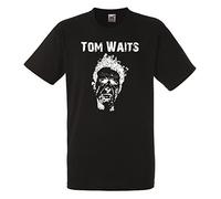 SHIKAIQI Tom Waits T-Shirt for Mens T-Shirt Black S