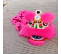 Shiketong Chinese Lion Dance Costume for Kids Traditional Dragon Performance Set(Pink)