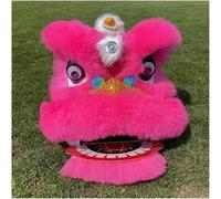 Shiketong Chinese Lion Dance Head 30cm Handmade Wool Dragon Dance Prop for Festival Performance