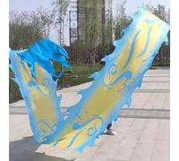 Shiketong Dragon Dance Ribbon Streamer for Outdoor Performance, Exercise & Kite Flying(Blue,8m)