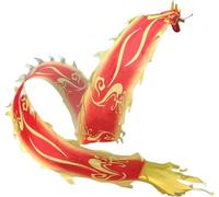 Shiketong Dragon Dance Ribbon Streamer for Outdoor Performance, Exercise & Kite Flying(Yellow,8m)