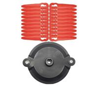 Shiketong Lame di Ricambio per Testina di Taglio per Tagliaerba, Compatibili con Parkside, PRTA 20-LiA1 91099406 Lama per Tosaerba con Testina in Plastica A Scatto Semplice(2 Cutter Head Blades)