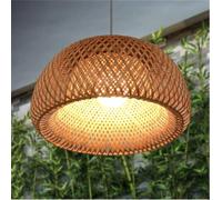 Shikun Bambù Tessuto Lanterna Paralume Lampada da Soffitto Vietnamita Lampadario Decorativo per Ristorante, Corridoio, Soggiorno, Bar, Caffè, 30 x 18 CM