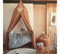 SHIKUN Colore Cucitura Rotonda Letto a Cupola Baldacchino Zanzariera Tenda da Letto Tenda per Bambini Decorazione Cameretta per Ragazzi, Ragazze, Letto per Bambini