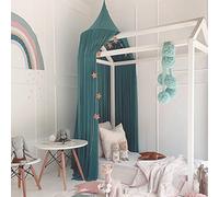 SHIKUN Tenda da letto a baldacchino rotonda in chiffon con letto a baldacchino Zanzariera per bambini, tenda da letto per bambini in stile nordico per ragazzi, ragazze, letto per bambini