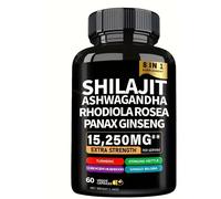 Shilajit 15.000mg 60Caps Asphaltum Acido Fulvico Naturale/Rhodiola NonGMO