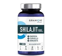 Shilajit Himalayano Puro Capsule 1000mg GRANIONS | Shilajit Himalayano Puro Integratore Energia Fisica e Mentale, Immunità | +50% di Acido Fulvico, Vitamina B6 | Libido Booster | Vegan| 60 Capsule