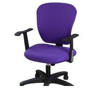 SHILINTONG Coprisedia girevole per sedia da ufficio e computer, 2 pezzi, tessuto jacquard universale, sfoderabile, lavabile, antipolvere (viola)