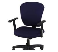 SHILINTONG Coprisedia girevole per sedia da ufficio e computer, 2 pezzi, tessuto jacquard universale, sfoderabile, lavabile, antipolvere (blu navy)