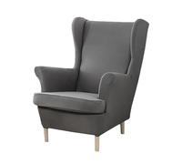 SHILINTONG Coprisedia Wingback Set di 2 pezzi Coprisedia in spandex elasticizzato con fondo elastico, protettore di mobili antiscivolo per soggiorno, camera da letto (per sedie 31-36")