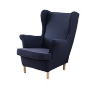 SHILINTONG Coprisedia Wingback Set di 2 pezzi Coprisedia in spandex elasticizzato con fondo elastico, protettore di mobili antiscivolo per soggiorno, camera da letto (per sedie 31-36")