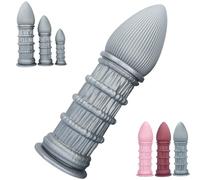 SHILISHAONV Anal Plug in Silicone Liquido Super Spesso E Pesante Plug Anale Morbido E Liscio Dildo Con Ventosa Butt Plug Filettato Giocattoli Sessuali Femmina/Maschio Sesso Estremo,Grigio,L