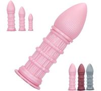 SHILISHAONV Anal Plug in Silicone Liquido Super Spesso E Pesante Plug Anale Morbido E Liscio Dildo Con Ventosa Butt Plug Filettato Giocattoli Sessuali Femmina/Maschio Sesso Estremo,Rosa,L