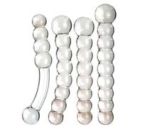 SHILISHAONV Butt Plug in Cristallo Liscio Per Le Donne Dildo Butt Plug Diametro 3Cm Doppio Dildo Perline Anali 4 Dimensioni Plug Anale Dilatatore Anale Sex Toys Principianti,Clear,Set/4