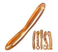 SHILISHAONV Butt Plug in Vetro Cristallo Liscio Diametro 2,5-3,4 Cm Doppio Godemiche Plug Anale Femminile Ecarteur 5 Stili Di Dildo Dilatatore Anale Sex Toys Donne/Principianti,D'oro,A