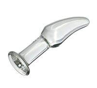 SHILISHAONV Butt Plug in Vetro Di Cristallo Per Le Donne Plug Anale Diametro 3,5 Cm Dildo Anale Con Supporto Estensore Per Plug Anale Dilatatore Anale Sex Toys Anali Per Principianti,Clear