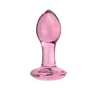 SHILISHAONV Butt Plug in Vetro Di Cristallo Plug Anale Per Donna Diametro 3,5 Cm Con Supporto Estensore Per Plug Anale Masturbatore Dilatatore Dell'ano Sex Toys Per Principianti,A