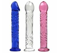 SHILISHAONV Dildo Di Cristallo Per Le Donne Plug Anale 3,2 * 16,5 * 2,6Cm Dildo Anale Plug Anale A Spirale Con Base Per Butt Plug Masturbatore Anale Giocattoli Del Sesso Per Principianti,Set/3