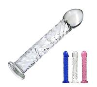 SHILISHAONV Dildo Di Cristallo Per Le Donne Plug Anale 3,2 * 16,5 * 2,6Cm Dildo Anale Plug Anale A Spirale Con Base Per Butt Plug Masturbatore Anale Giocattoli Del Sesso Per Principianti,C