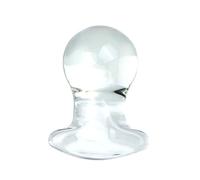 SHILISHAONV Dildo Vetro Cristallo Per Donne Butt Plug Diametro 6Cm Plug Anale Con Supporto Perline Anali Palline Anali Molto Spesse Masturbatore Giocattoli Sessuali Anali Donne/Uomini,Clear,B