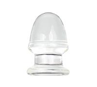 SHILISHAONV Dildo Vetro Cristallo Per Donne Butt Plug Diametro 6Cm Plug Anale Con Supporto Perline Anali Palline Anali Molto Spesse Masturbatore Giocattoli Sessuali Anali Donne/Uomini,Clear,A