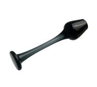 SHILISHAONV Dildo Vetro Cristallo Per Le Donne Butt Plug 19 * 4,2 Centimetri Dildo Con Supporto Plug Anale Ecarteur Masturbatore Dilatatore Anale Sex Toys Anale Donne/Principianti,Nero