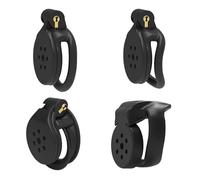 SHILISHAONV Leggero 3D Con Cock Cage Resinosa Gabbia Per Il Cazzo Traspirante 4 Stili Di Penis Cage Set Chastity Cage Male Per Prevenire L'erezione BDSM Sex Toy Per Uomini,Nero,B