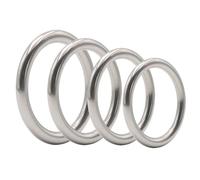 SHILISHAONV Metallo Anello Per Pene in Acciaio Inox Anello Per Pene Da Uomo Ritardatore Peso Testicolo 40-60 Mm Ballstretcher Cockringe Di Base Giocattolo Sessuale Bondage Uomini,Argento,40/45/50mm