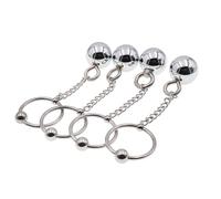 SHILISHAONV Penisring in Metallo E Acciaio Inox Peso Testicoli Uomo Ballstretcher Anelli 25-40Mm Anello Per Testicolianelli Per Appendere I Testicoli Giocattolo Sessuale Bondage,Argento,40mm