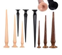 SHILISHAONV Plug Anale Extra Lungo in Silicone Nero/Marrone/Colore Carne, 3 Misure Di Dildo Anale 34/42/49Cm, Dildo Morbido Con Ventosa, Per Adulti Anal Expander,Marrone,3/SET