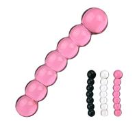 SHILISHAONV Plug Anale in Cristallo Per Le Donne Butt Plug 16,5 * 3,4 * 2,9Cm Brocca Dildo Perline Anali Doppio Dildo Dilatatore Dell'ano Giocattoli Sessuali Per Principianti,Rosa