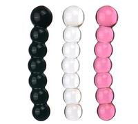 SHILISHAONV Plug Anale in Cristallo Per Le Donne Butt Plug 16,5 * 3,4 * 2,9Cm Brocca Dildo Perline Anali Doppio Dildo Dilatatore Dell'ano Giocattoli Sessuali Per Principianti,Set/3