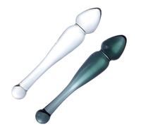 SHILISHAONV Plug Anale in Cristallo Per Le Donne Butt Plug Lunghezza 19.5 * 3.8 * 2.5Cm Dildo Doppio Dildo Dilatatore Dell'ano Anale Giocattoli Del Sesso Per Principianti,Clear